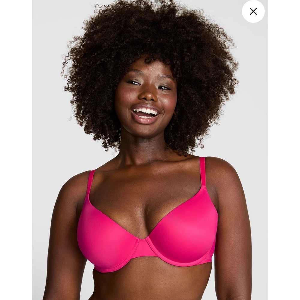 Victorias Secret PINK Wear Everywhere Push Up Bra Hot Pink 32C NWT